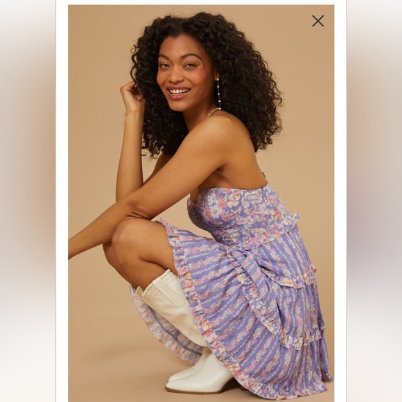 New with tags altard state Rosie strapless dress - Picture 3 of 6